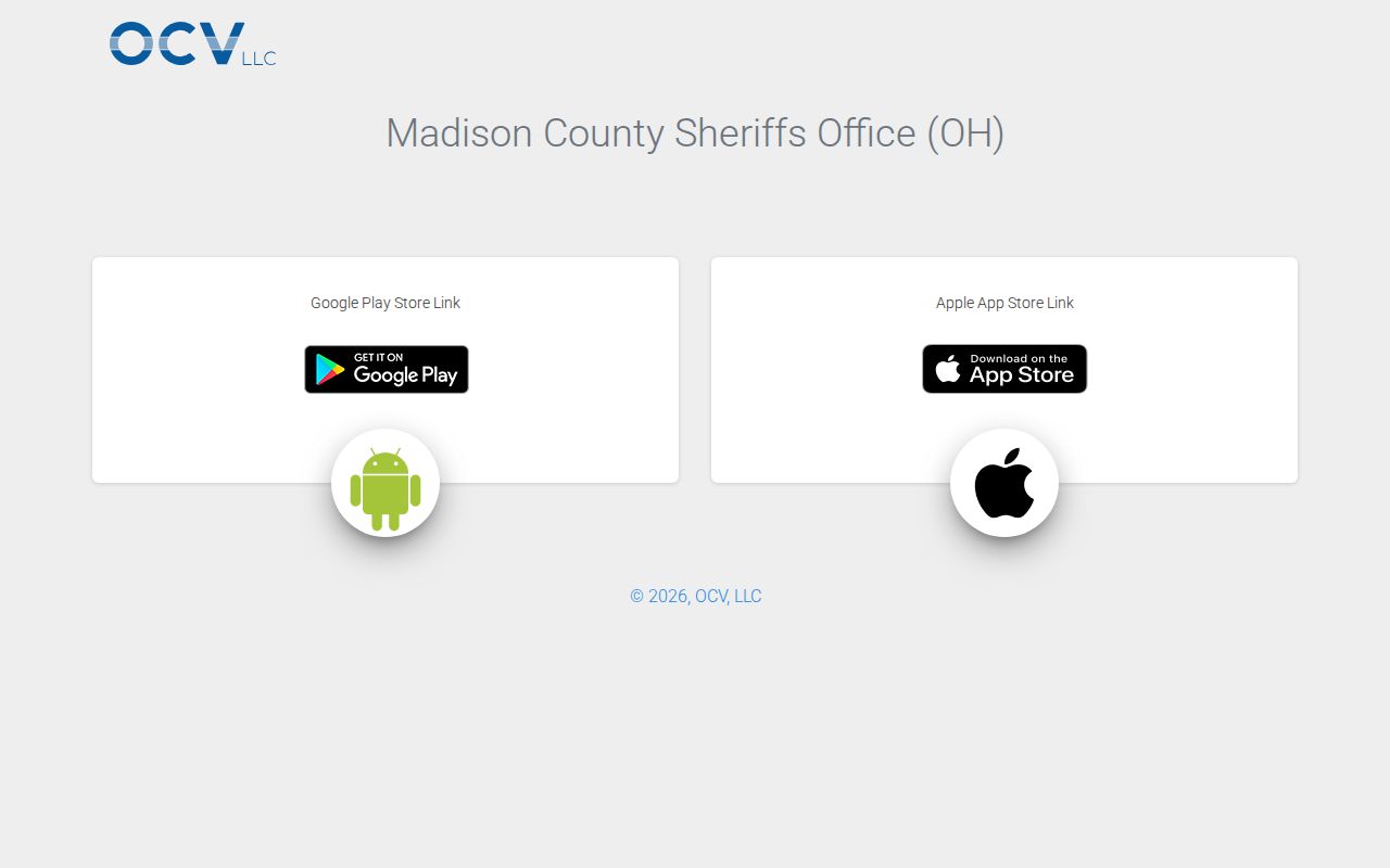 Madison County Sheriff app booking record notification channel